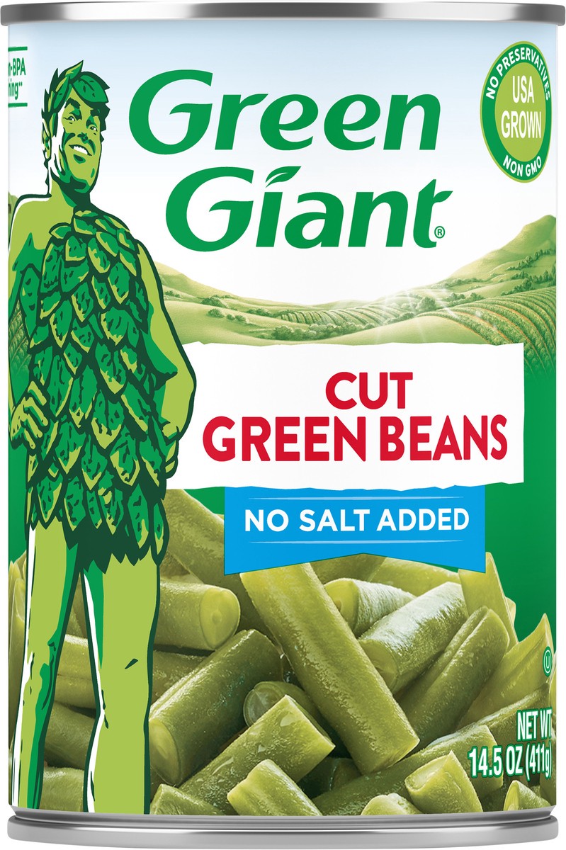slide 2 of 8, Green Giant Green Beans No Salt, 14.5 oz