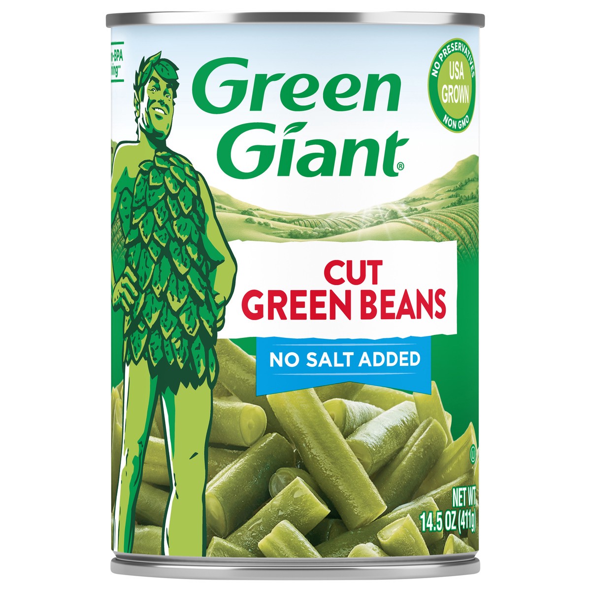 slide 1 of 8, Green Giant Green Beans No Salt, 14.5 oz