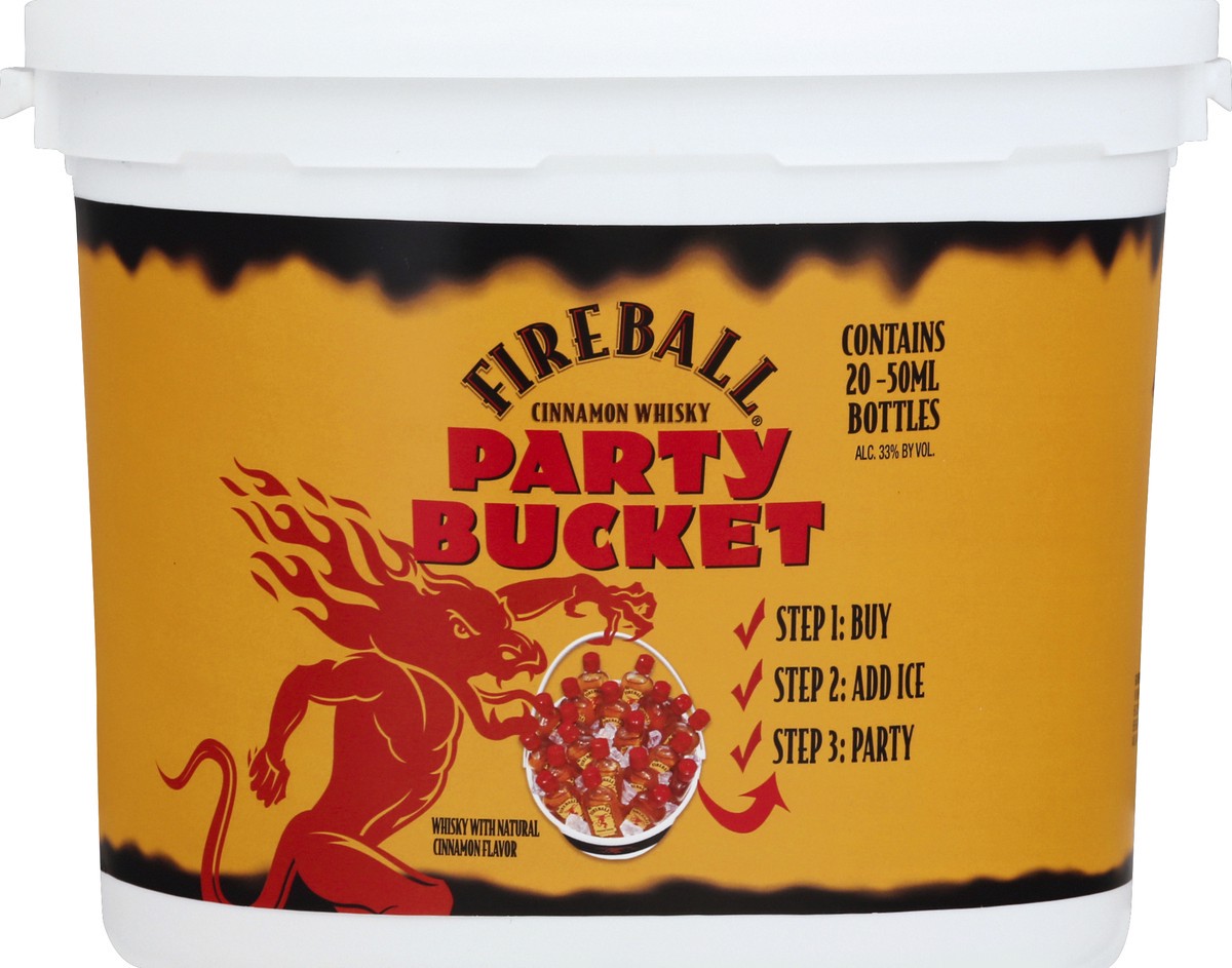 slide 2 of 7, Fireball Cinnamon Whiskey Party Bucket 20 Pack 50ml 66 Proof, 50 ml