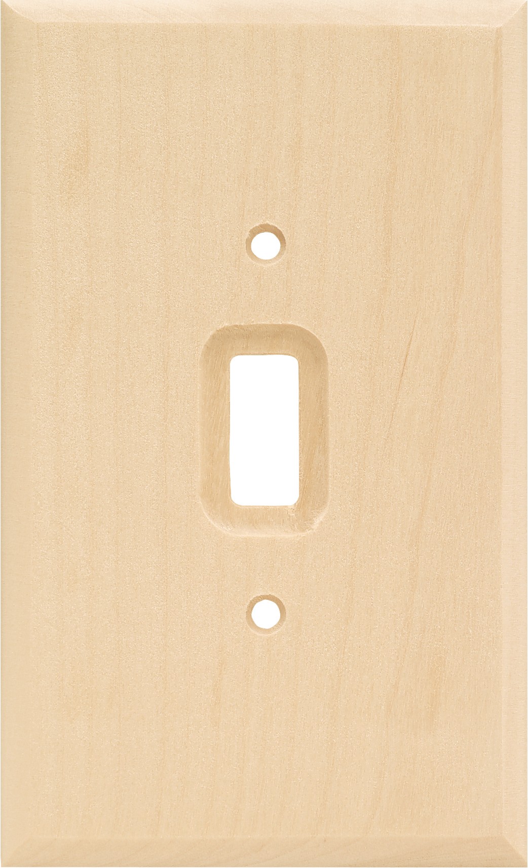 slide 1 of 6, allen + roth Wood Square 1 -Gang Midsize Size Light wood Wood Indoor Toggle Wall Plate, 1 ct
