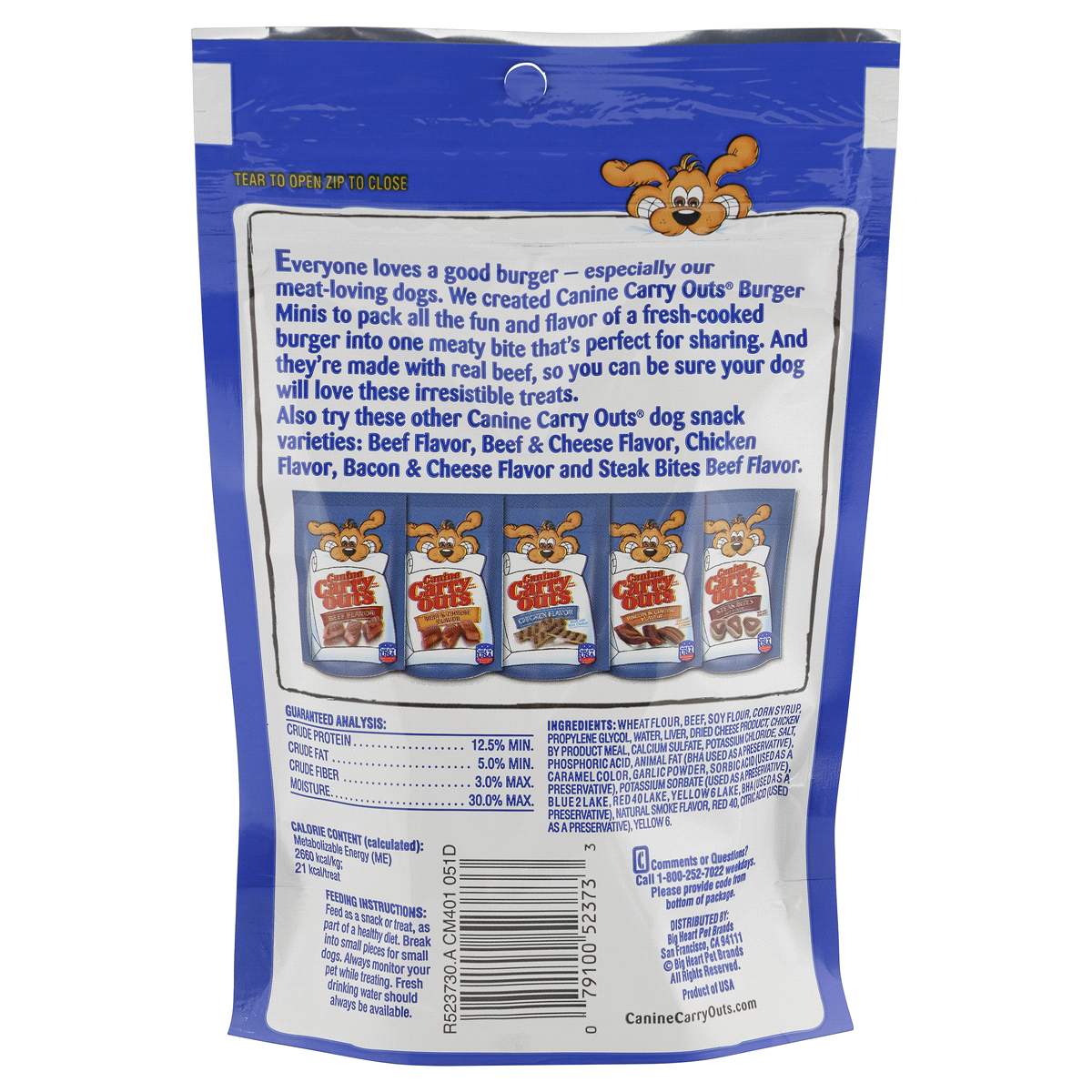 slide 2 of 2, Canine Carry Outs Beef Burger Minis Dog Snacks, 5 oz