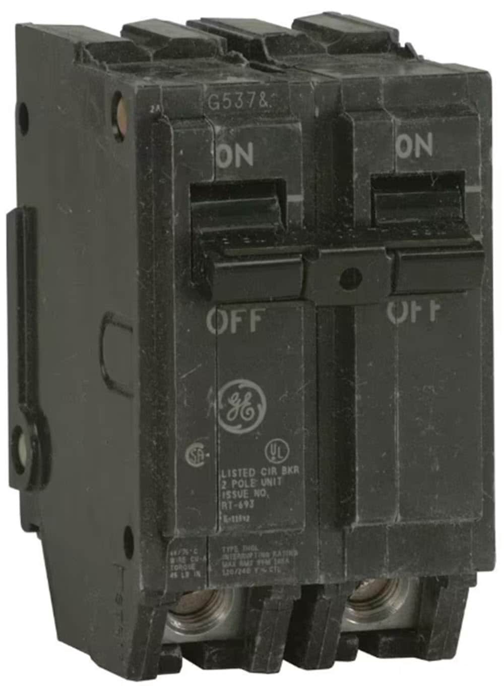 slide 3 of 5, GE 70-amp 2 -Pole Standard trip Circuit Breaker, 1 ct