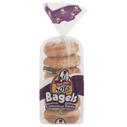 Aunt Millie's Sliced Soft Cinnamon Raisin Bagels 6 ea
