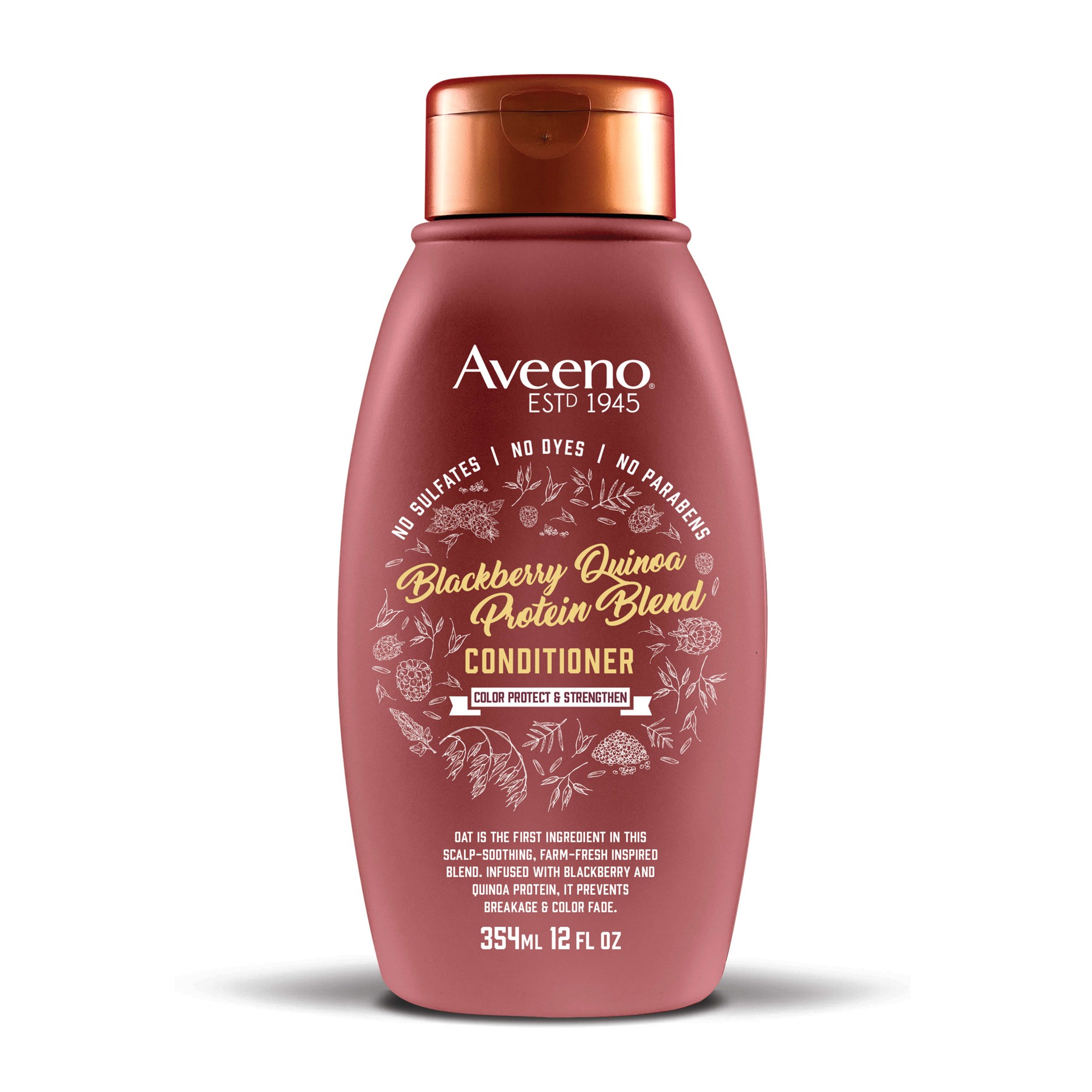 slide 1 of 1, Aveeno Scalp Soothing Blackberry Quinoa Protein Blend Conditioner, 12 Fl. Oz, 354 ml