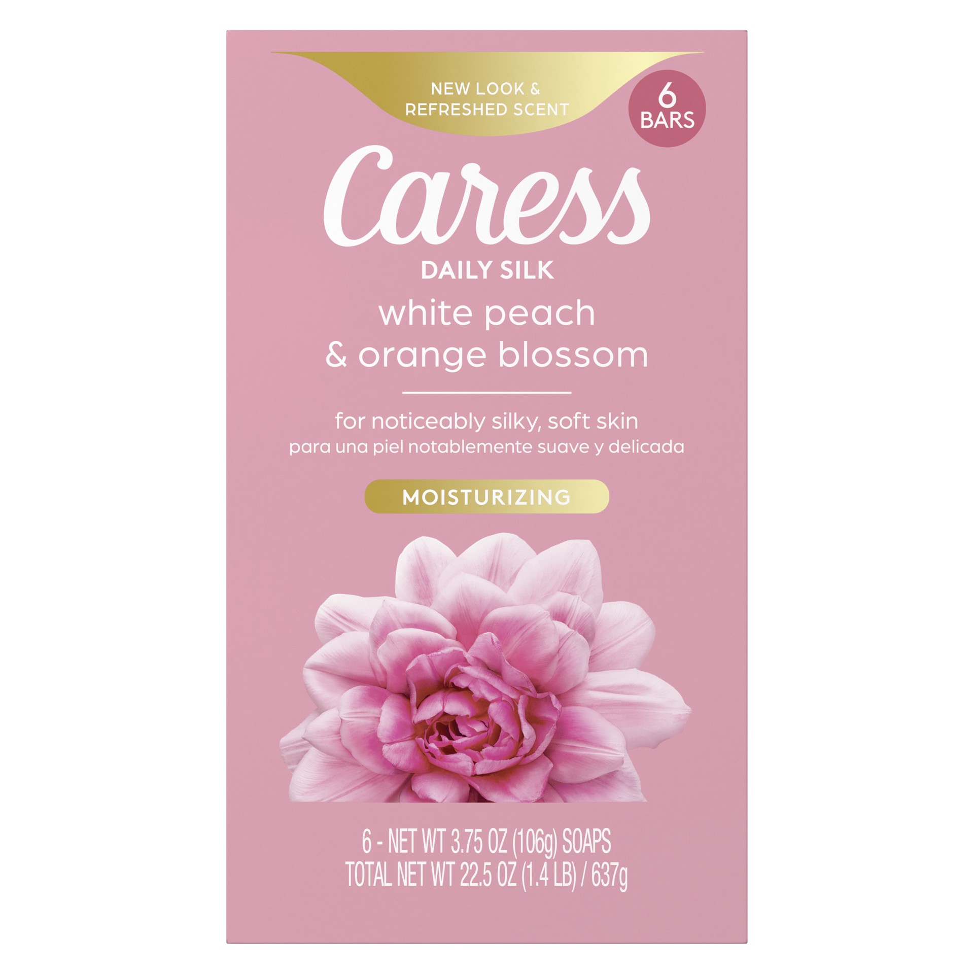 slide 1 of 9, Caress Bath And Body Daily Silk, 3.75 oz, 6 Bars, 6 ct