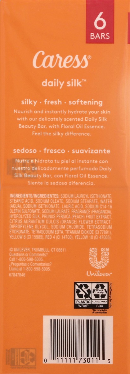 slide 3 of 9, Caress Bath And Body Daily Silk, 3.75 oz, 6 Bars, 6 ct