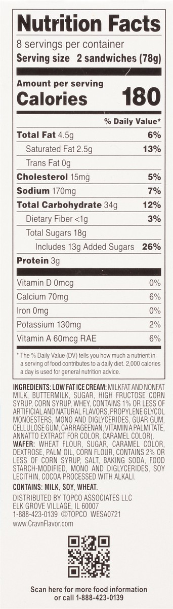 slide 7 of 9, Crav'n Flavor Mini Vanilla Ice Cream Sandwiches 16 ea, 16 ct