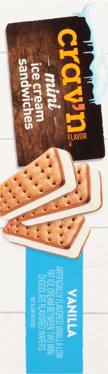 slide 8 of 9, Crav'n Flavor Mini Vanilla Ice Cream Sandwiches 16 ea, 16 ct