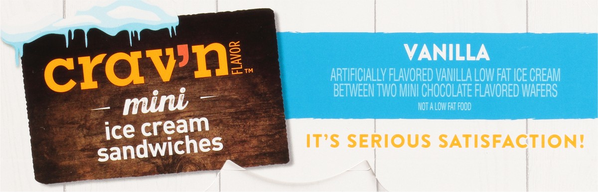 slide 9 of 9, Crav'n Flavor Mini Vanilla Ice Cream Sandwiches 16 ea, 16 ct