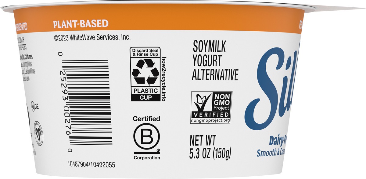 slide 8 of 14, Silk Peach Mango Dairy Free, Soy Milk Yogurt Alternative, Smooth and Creamy Plant Based Yogurt with 6 Grams of Protein Per Serving, 5.3 OZ Container, 5.3 oz