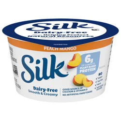 Silk Peach Mango Dairy Free, Plant Based Soy Milk Yogurt Alternative, 5.3 OZ Container