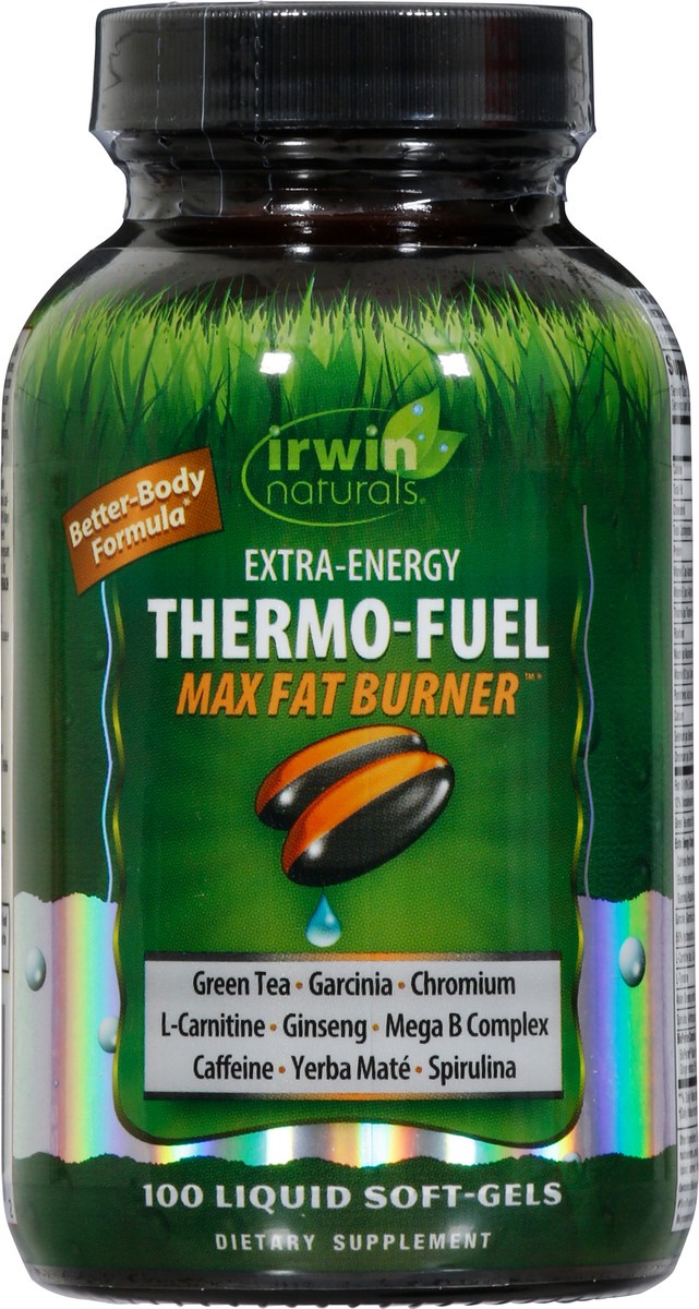 slide 6 of 9, Irwin Naturals Extra-Energy Thermo-Fuel Max Fat Burner 100 Softgels, 100 ct