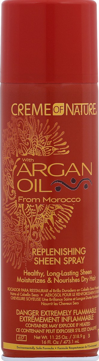 slide 2 of 2, Creme of Nature Argan Oil Replenishing Sheen Spray, 16 fl oz