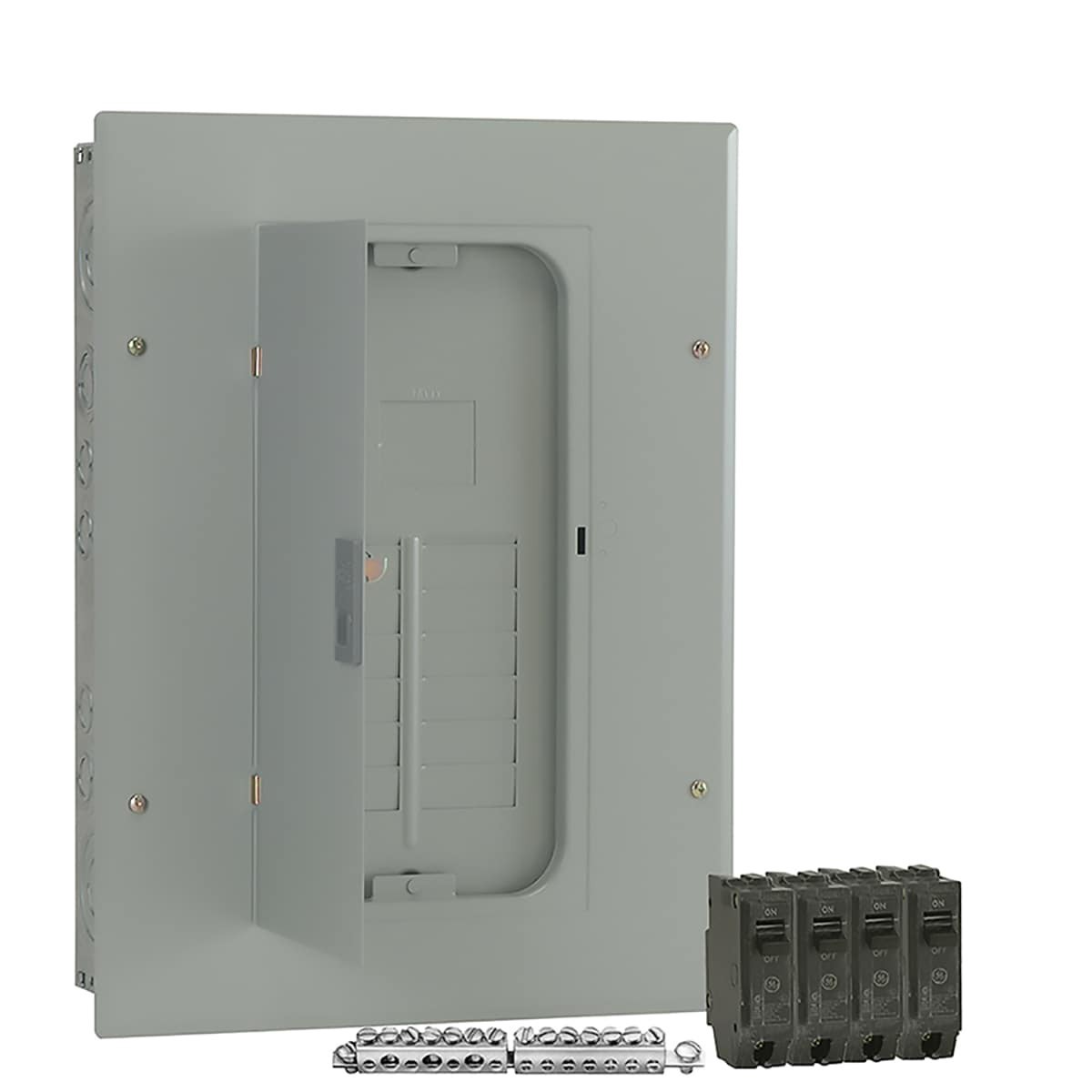 slide 1 of 5, GE PowerMark Gold 100 -Amp 22 -Spaces 12 -Circuit Indoor Main Breaker Load Center (Value Pack), 1 ct