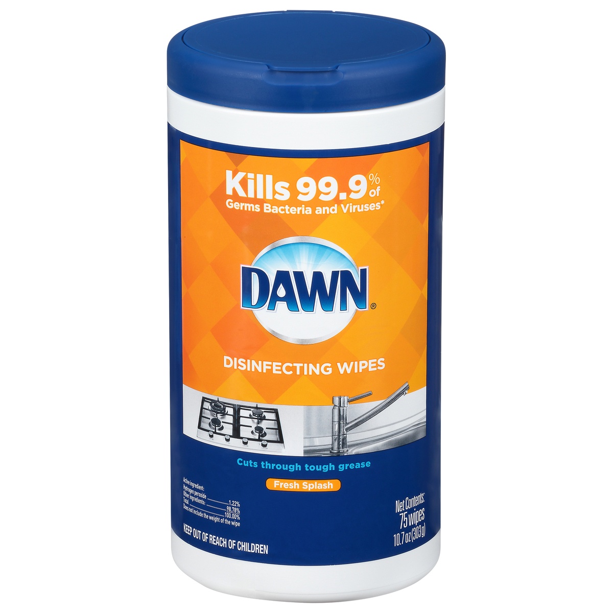 slide 10 of 10, Dawn Disinfecting Wipes, Fresh Scent, 75 ct