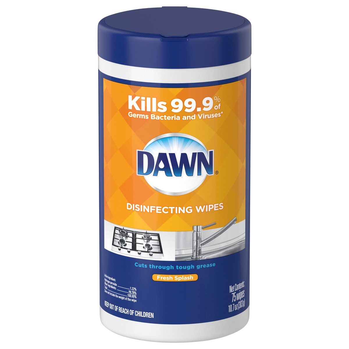 slide 1 of 3, Dawn Disinfecting Wipes, Fresh Scent, 75 count, 75 ct