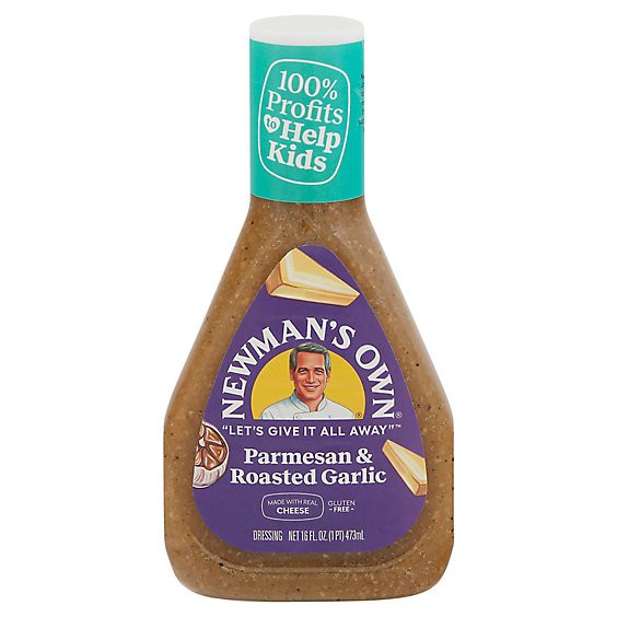 slide 1 of 13, Newmans Own Dressing Parmesan & Roasted Garlic - 16 Fl. Oz., 16 fl oz