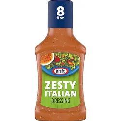 Kraft Zesty Italian Salad Dressing Bottle - 8 Fl. Oz.