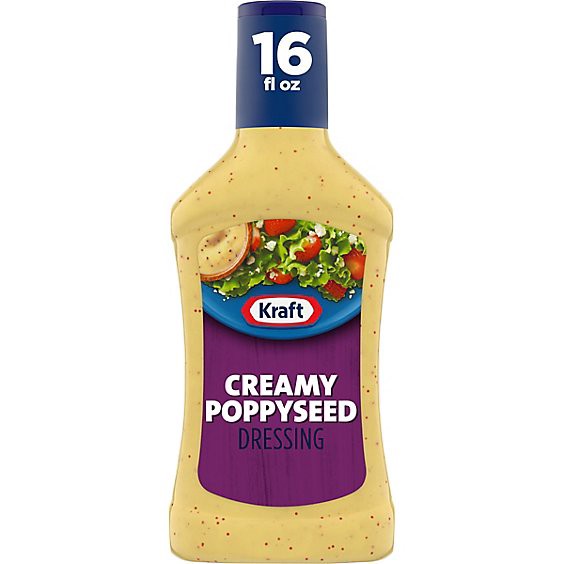 slide 1 of 1, Kraft Creamy Poppyseed Salad Dressing Bottle - 16 Fl. Oz., 16 fl oz