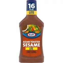 Kraft Asian Toasted Sesame Lite Salad Dressing Bottle - 16 Fl. Oz.