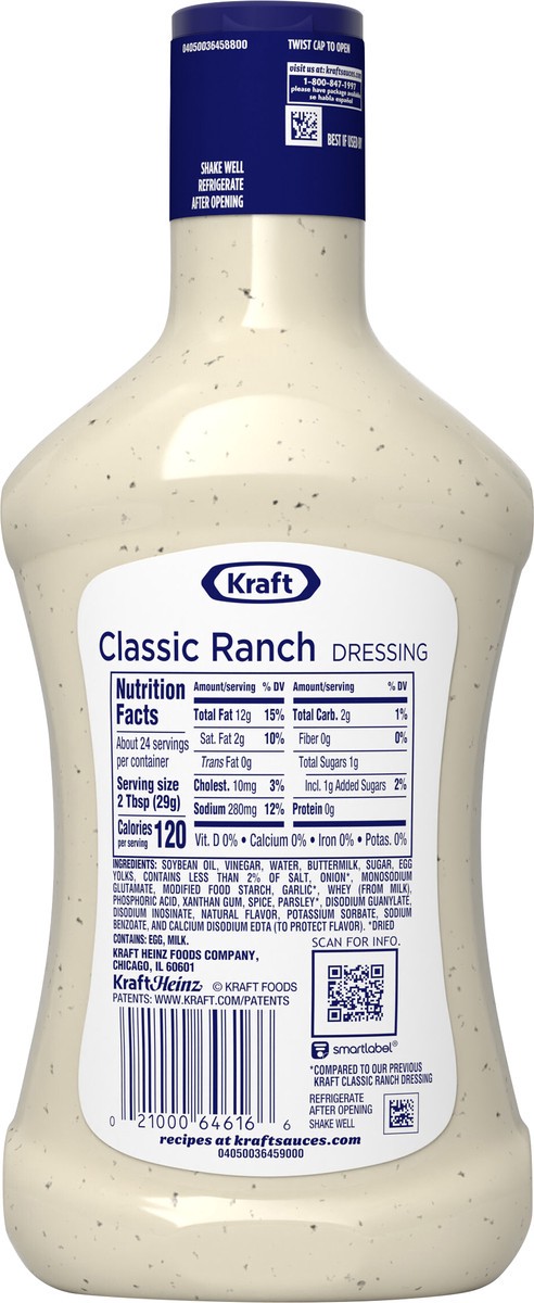 slide 13 of 13, Kraft Classic Ranch Salad Dressing Family Size Bottle - 24 Fl. Oz., 24 fl oz