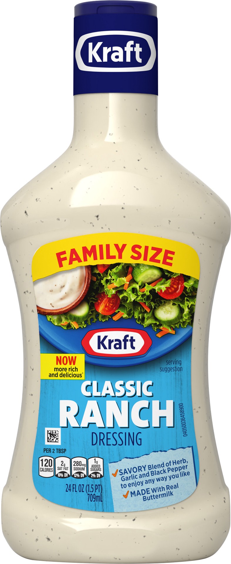 slide 9 of 13, Kraft Classic Ranch Salad Dressing Family Size Bottle - 24 Fl. Oz., 24 fl oz