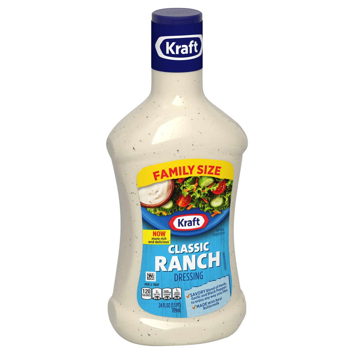 slide 4 of 13, Kraft Classic Ranch Salad Dressing Family Size Bottle - 24 Fl. Oz., 24 fl oz