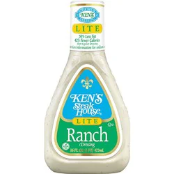 Kens Steak House Dressing Lite Ranch - 16 Fl. Oz.