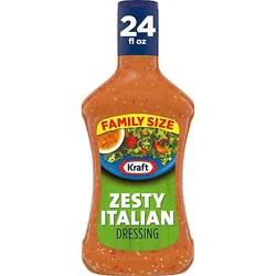 Kraft Zesty Italian Salad Dressing Family Size Bottle - 24 Fl. Oz.