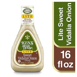 Kens Steak House Dressing Lite Sweet Vidalia Onion - 16 Fl. Oz.