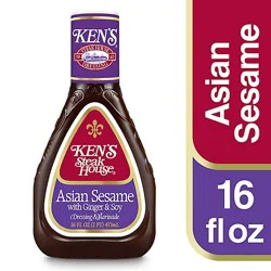 Kens Steak House Dressing & Marinade Asian Sesame With Ginger & Soy - 16 Fl. Oz.