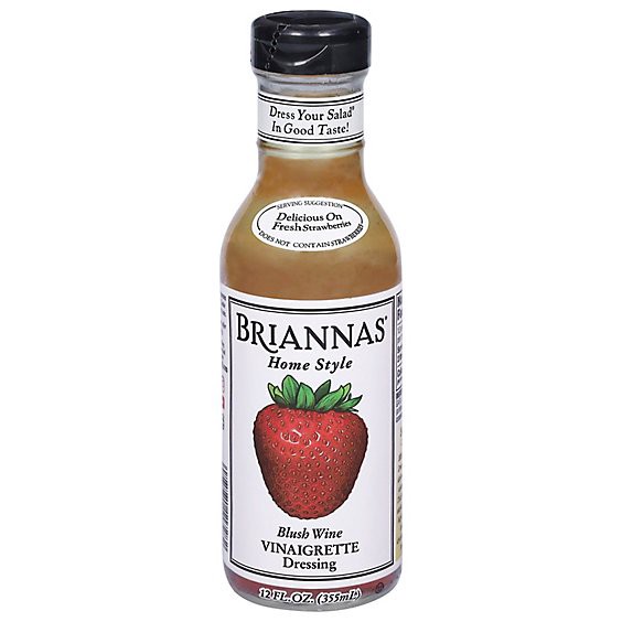 slide 1 of 11, Briannas Dressing Home Style Vinaigrette Blush Wine - 12 Fl. Oz., 12 fl oz