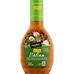 Signature Select Lite Italian Dressing And Marinade - 16 Fl. Oz.