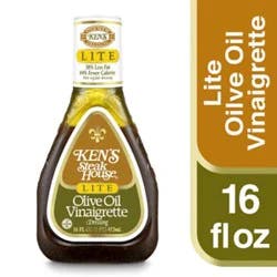 Kens Steak House Lite Dressing Olive Oil Vinaigrette - 16 Fl. Oz.