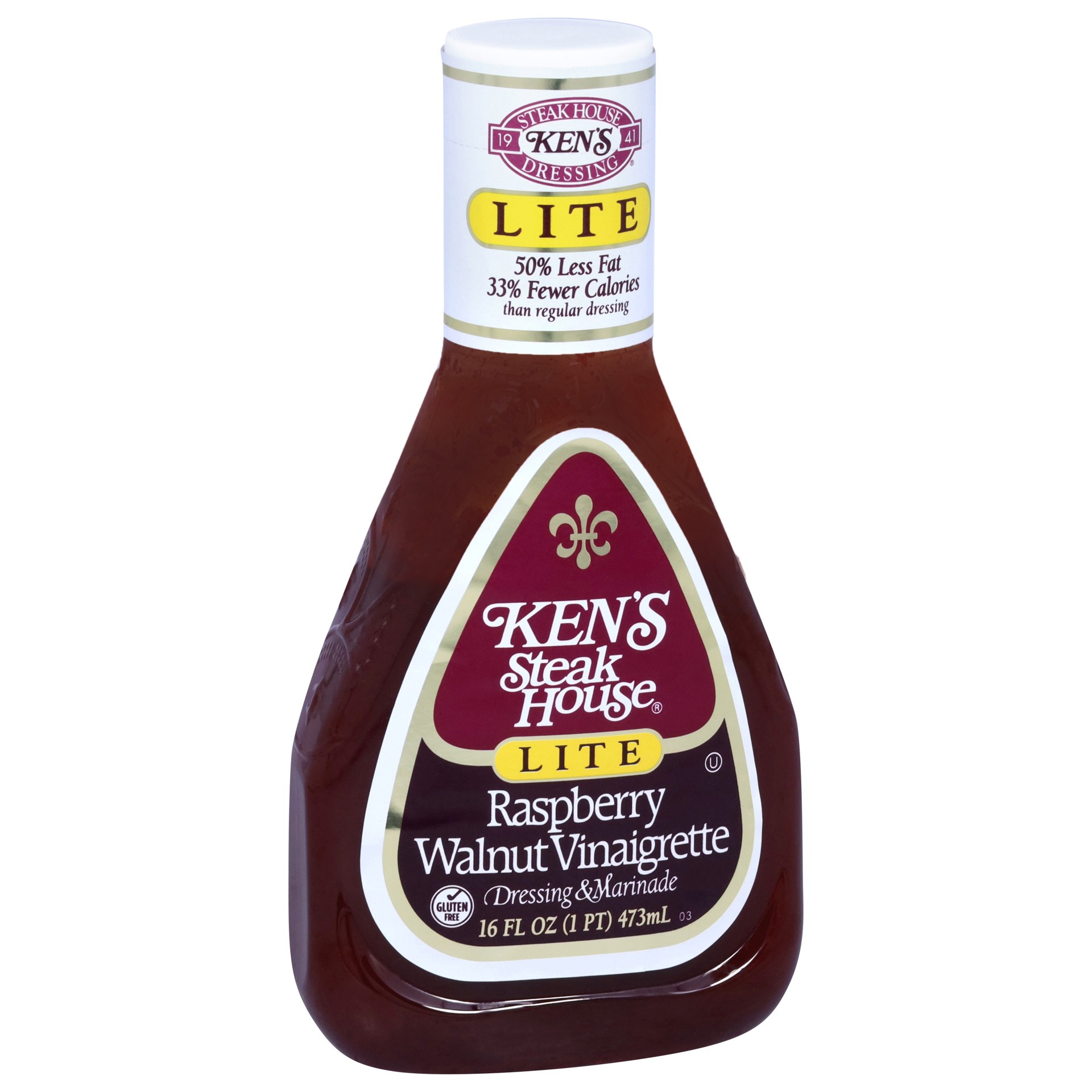 slide 2 of 12, Kens Steak House Dressing Lite Raspberry Walnut Vinaigrette - 16 Fl. Oz., 16 fl oz