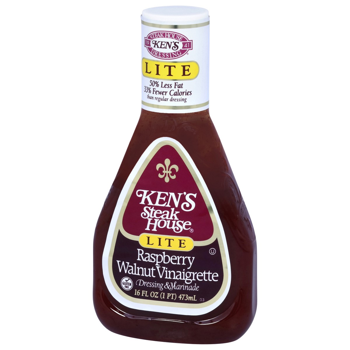slide 3 of 12, Kens Steak House Dressing Lite Raspberry Walnut Vinaigrette - 16 Fl. Oz., 16 fl oz