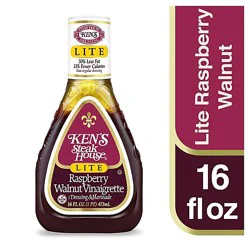 Kens Steak House Dressing Lite Raspberry Walnut Vinaigrette - 16 Fl. Oz.