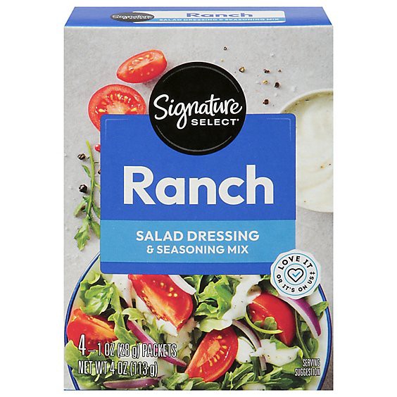 slide 1 of 1, Signature Select Ranch Salad Dressing And Seasoning Mix Pack - 4-1 Oz, 4 oz
