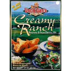 Uncle Dans Seasoning And Salad Dressing Mix Creamy Ranch - 0.75 Oz