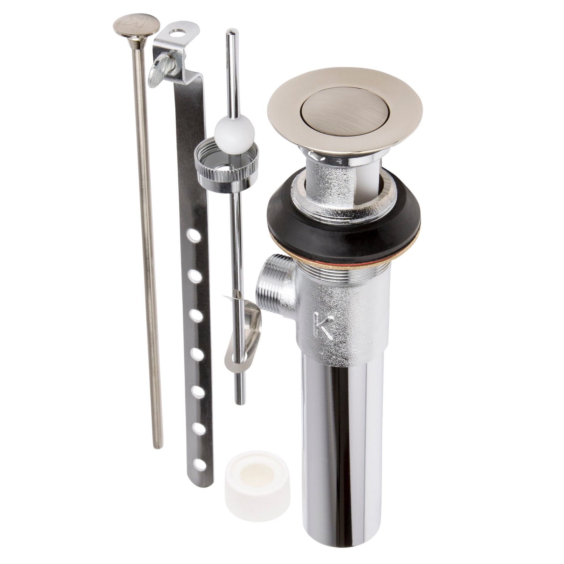 slide 2 of 6, Keeney Brushed nickel Bathroom Sink pop up drain, 1 ct