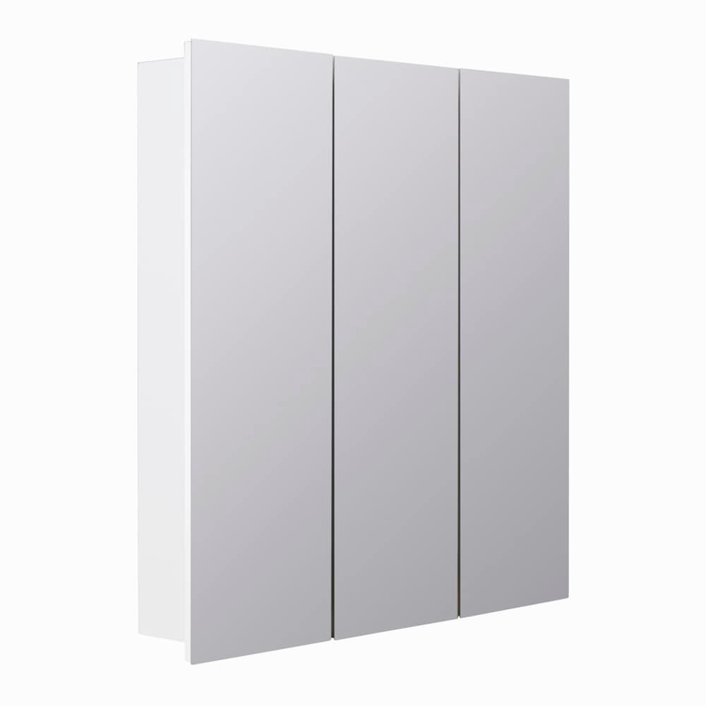 slide 5 of 6, Style Selections 24.25-in x 25-in Surface Mount White Mirrored Rectangle Medicine Cabinet, 1 ct