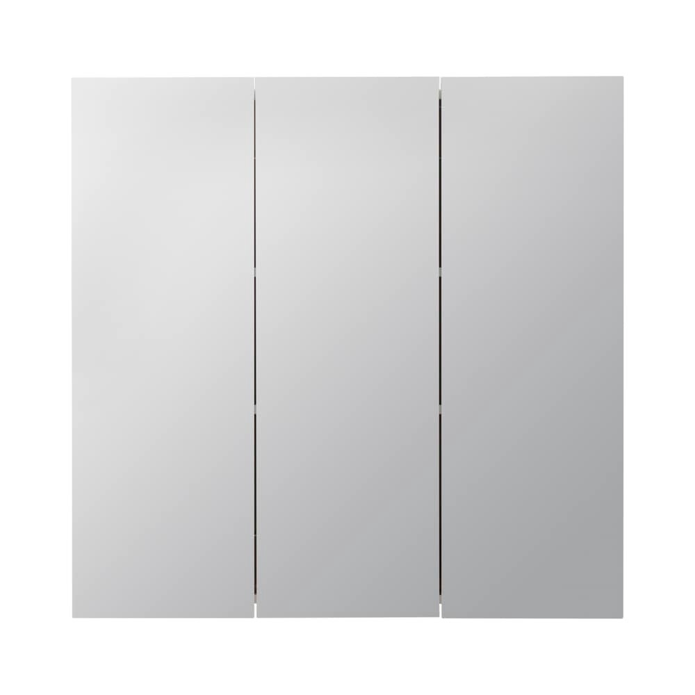slide 1 of 6, Style Selections 24.25-in x 25-in Surface Mount White Mirrored Rectangle Medicine Cabinet, 1 ct