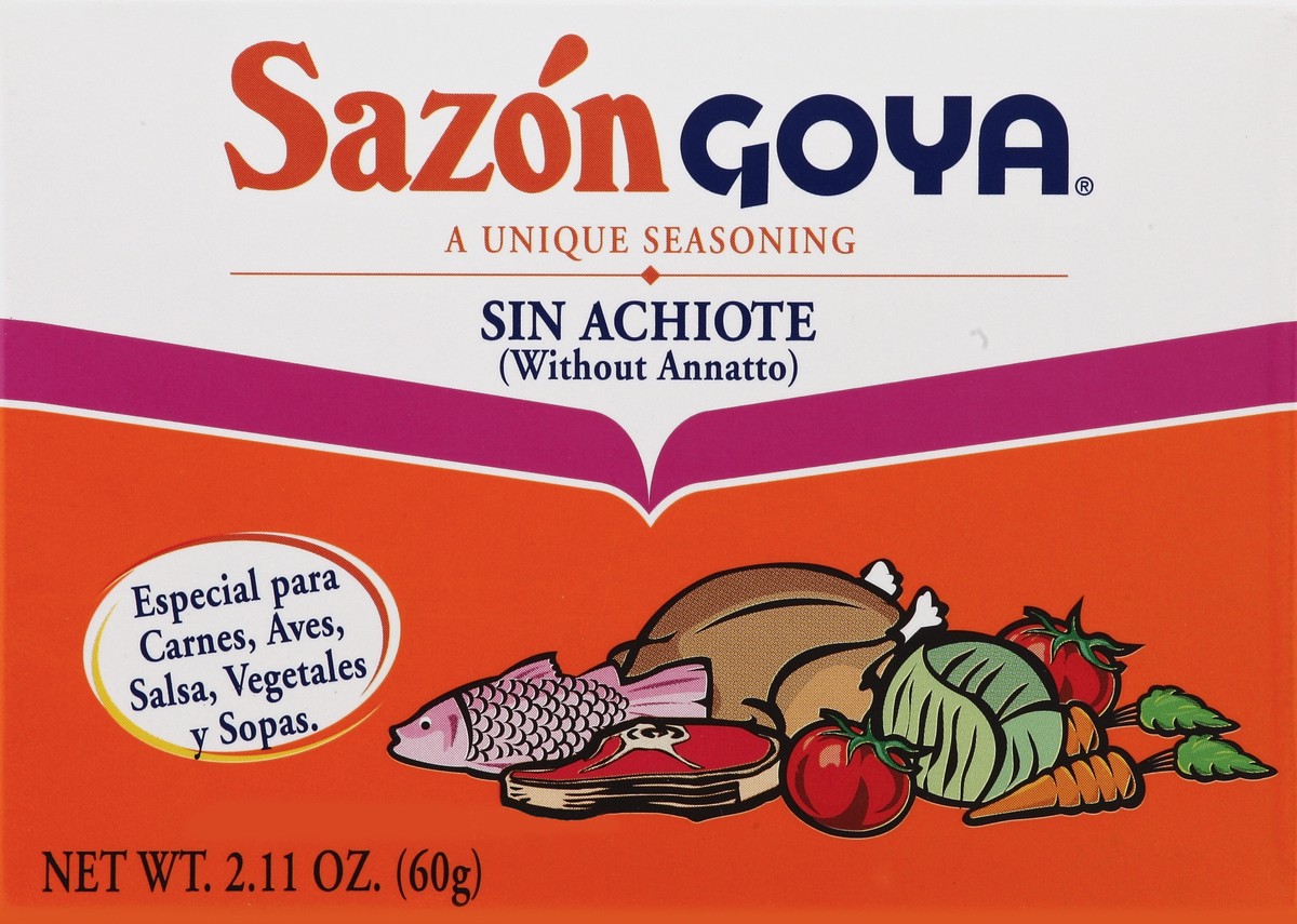 slide 1 of 4, Goya Sazon Seasoning Without Annatto, 2.11 oz