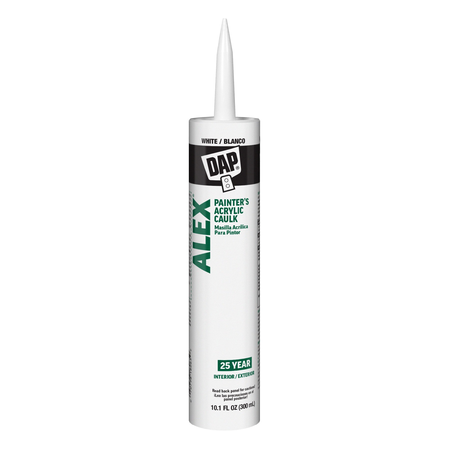 slide 1 of 6, DAP Alex Painter's 10.1-oz Paint and Trim White Paintable Latex Caulk, 1 ct