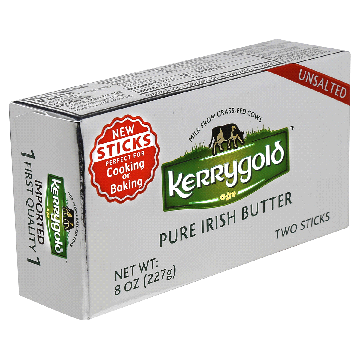 slide 3 of 7, Kerrygold Unsalted Pure Irish Butter Sticks, 8 oz
