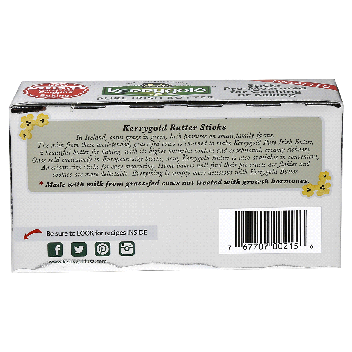 slide 7 of 7, Kerrygold Unsalted Pure Irish Butter Sticks, 8 oz