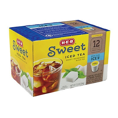 slide 1 of 1, H-E-B Sweet Iced Tea Single Serve Cups, 12 ct