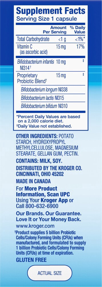 slide 5 of 6, Kroger Probiotic Supplement Capsules 60 Count, 60 ct