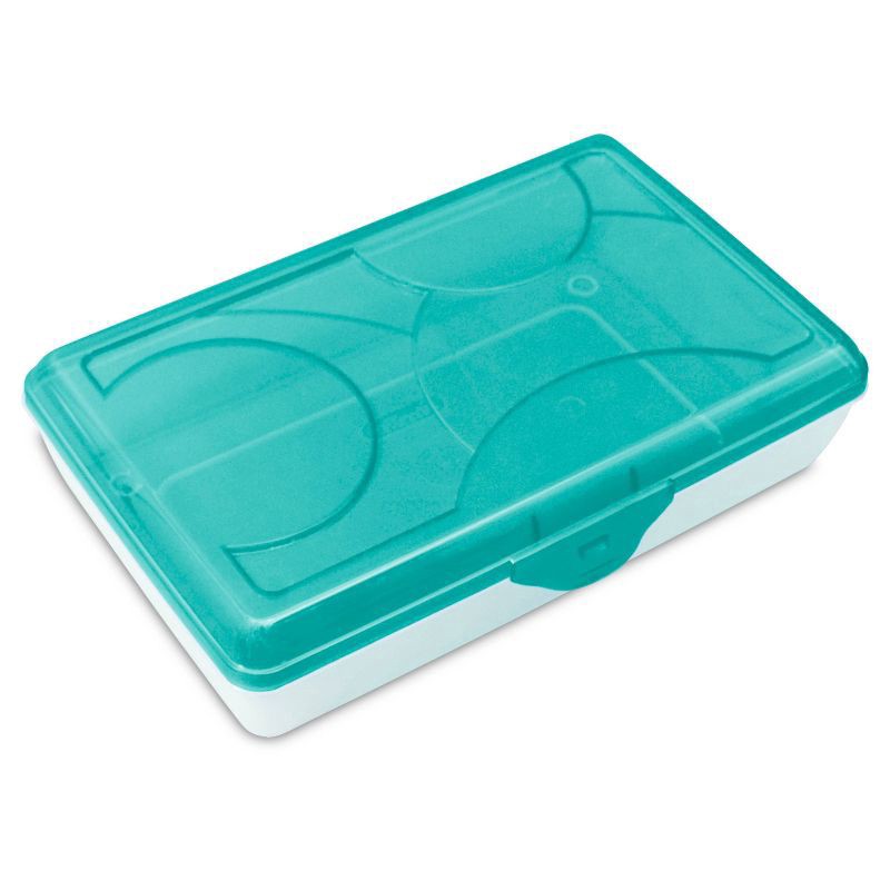 slide 1 of 9, Sterilite School Supply Pencil Box - Blue, 1 ct