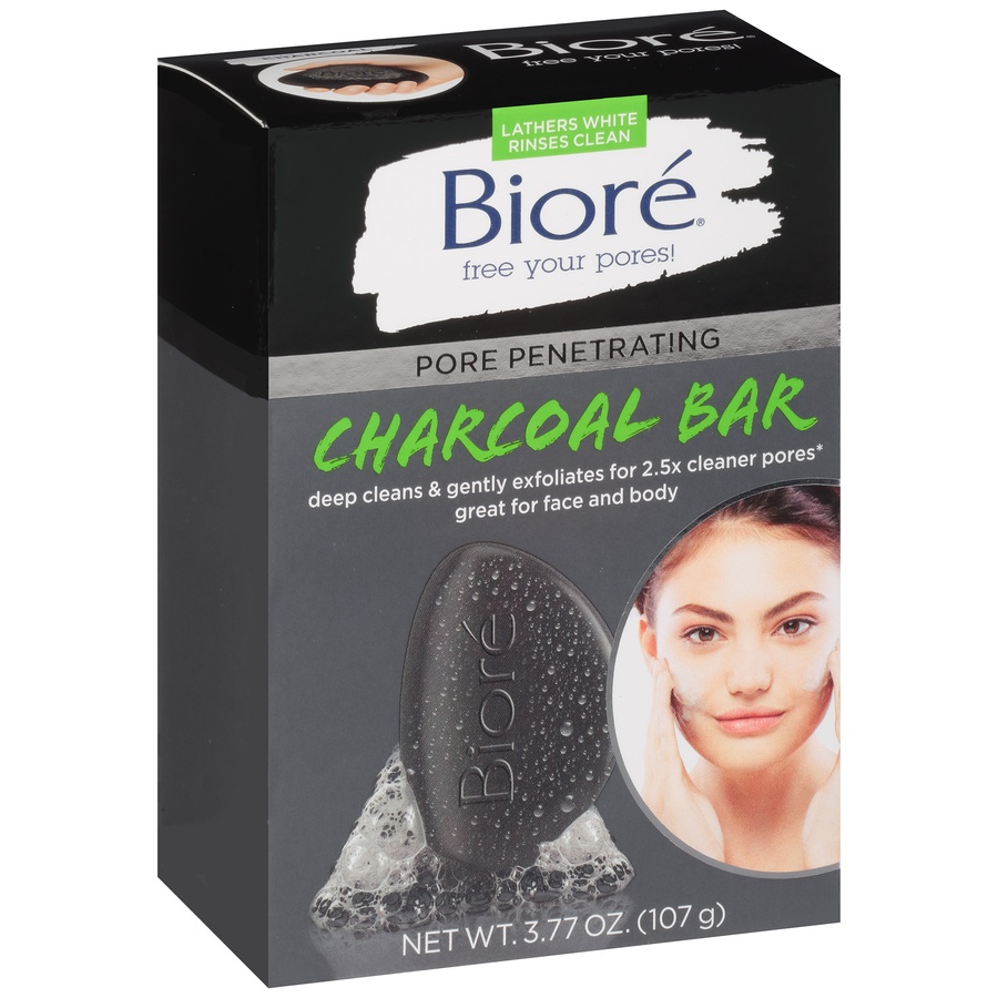 slide 3 of 7, Biore Pore Penetrating Charcoal Bar, 3.77 oz